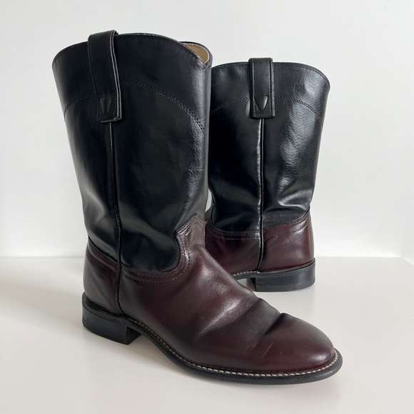 Vintage | Texas Boot Co | Two-tone Cowboy Boots - Picture 1 of 10